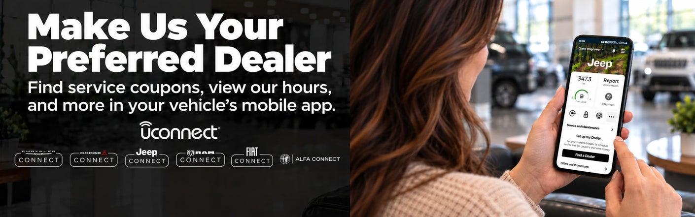 uconnect® make us your preferred dealer | University Auto Center - CDJR in Ellensburg WA