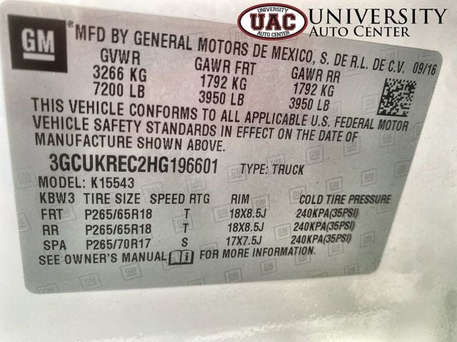 2017 Chevrolet Silverado 1500 2LT