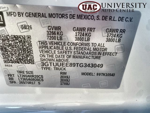 2026 GMC Sierra 1500 Crew Cab, Short Bed, AT4, 4WD