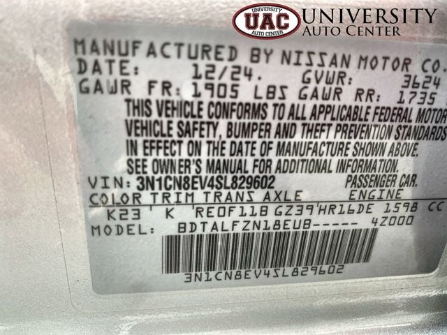 2025 Nissan Versa 1.6 SV